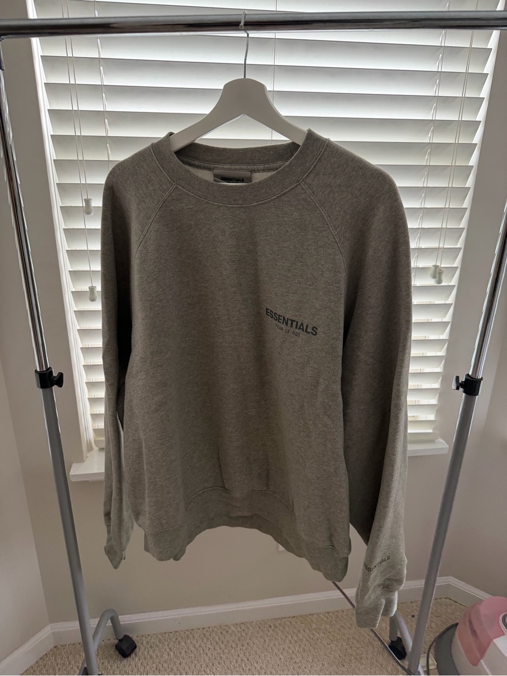 ESSENTIALS Olive Green Crewneck Sweatshirt